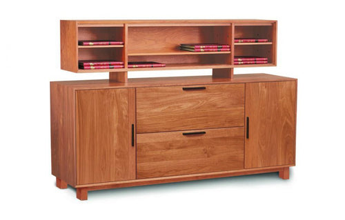 Linear Office Storage Organizer by Copeland Furniture - Natural Cherry.