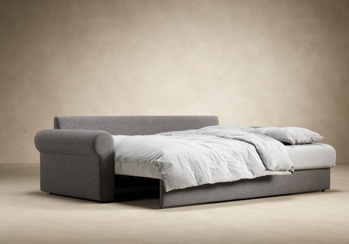 Vilander Sofa Bed With Roll Arms by Innovation, showing vilander sofa bed with roll arms in live shot.
