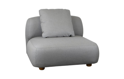 Capture Sectional Module by Cane-Line - Single Seater, Light Grey AirTouch Fabric *.
