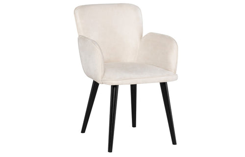 Willa Dining Chair by Nuevo - Champagne Microsuede.