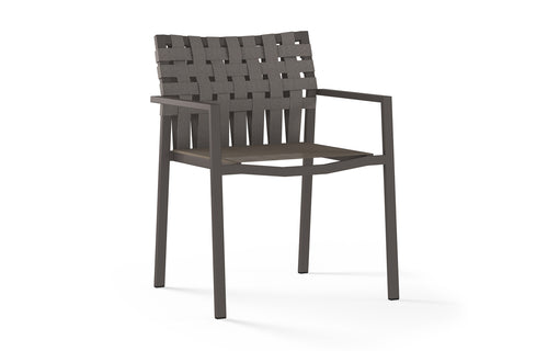 Ekka Stacking Dinning Armchair by Mamagreen - Sand Category A, Dune Keops Webbing, Light Taupe Standard Batyline.
