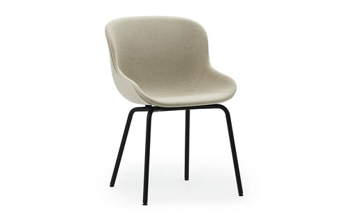 Hyg Full Upholstery Chair by Normann Copenhagen - Black Powder Coated Steel, Group 2.
