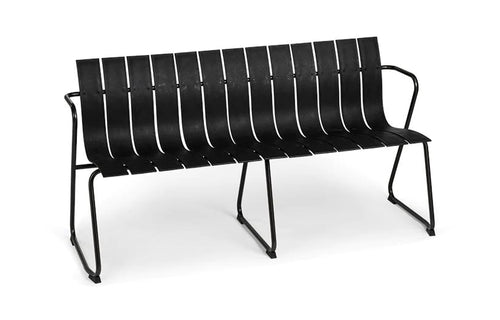Ocean Bench by Mater - Black Plastic Seat.