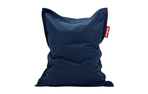 Original Slim Recycled Cord Bean Bag by Fatboy - Deep Blue Fabric.