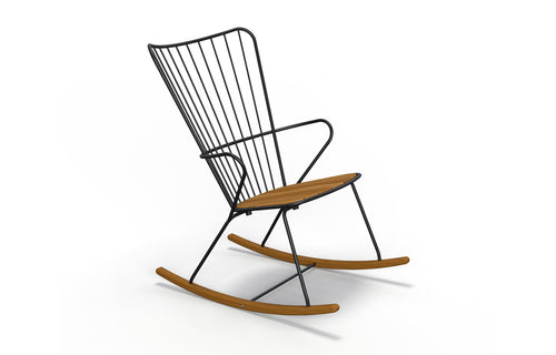 Paon Rocking Chair by Houe - Black Powder Coated Steel, No Upholstery.