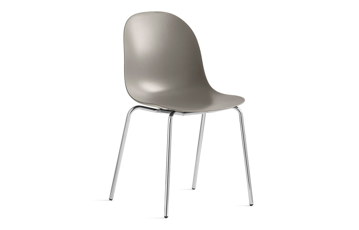 Academy Metal Frame Chair by Connubia - Chromed Frame + Matt Taupe Seat.