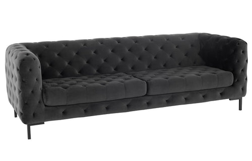 Tufty Sofa by Nuevo, showing right angle view of tufty sofa.