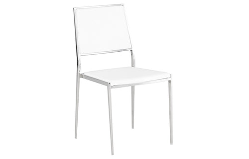 Aaron Dining Chair by Nuevo - White.