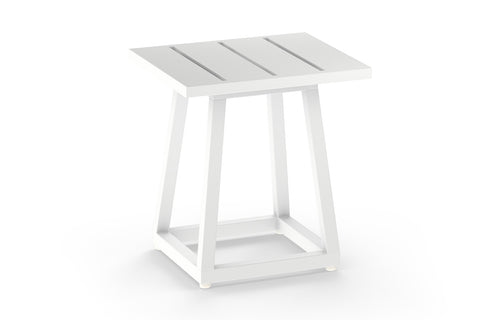 Allux Side Table by Mamagreen - Small, White Sand Aluminum.