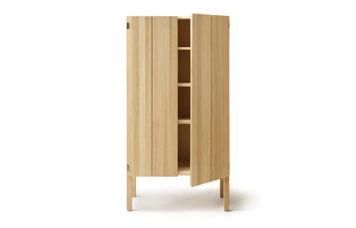 Arkitecture Cabinet by Nikari - High with Doors 3 Shelves, Oak.