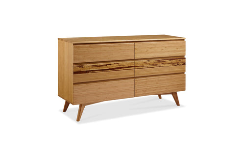 Azara Six Drawer Dresser by Greenington - Caramelized Wood.