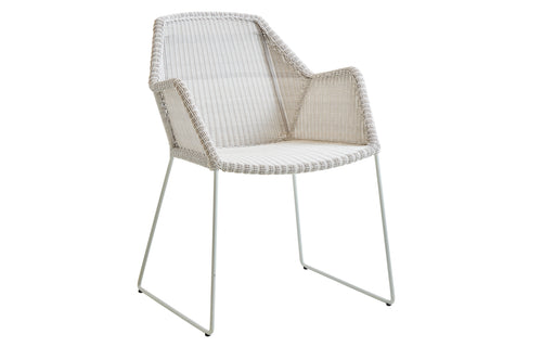 Breeze Dining Chair by Cane-Line - White Grey Fibre Weave, No Cushion Set.