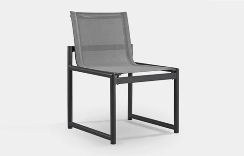 Breeze XL Outdoor Side Chair by Harbour Outdoor - Asteroid Powder Coated Aluminum.