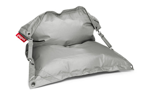 Buggle-Up Bean Bag by Fatboy - Light Grey Polyester Fabric.
