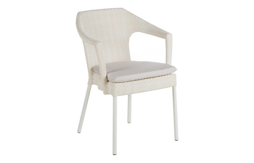 Caddie Dining Armchair by Point - Ivory 36, Fabric G1.