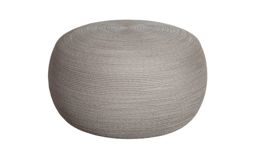 Circle Footstool by Cane-Line - Large, Taupe Soft Rope.