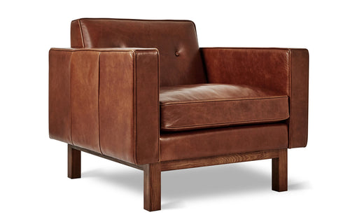 Embassy Chair by Gus Modern - Saddle Brown Leather.
