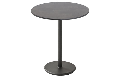 Go Cafe Table by Cane-Line - Lava Grey Aluminum/Dark Grey HPL.