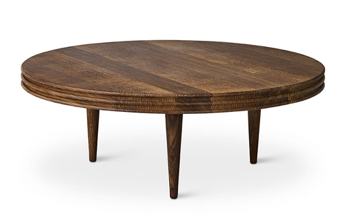 Groove Coffee Table by DK3 - Smoked Oak Wood