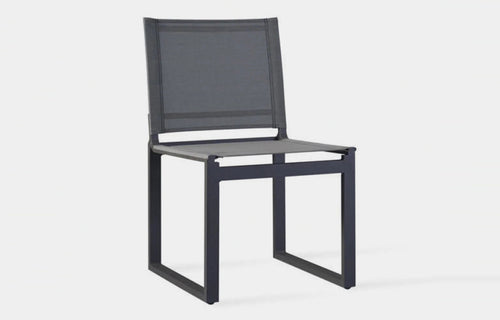 Hayman Outdoor Aluminum Side Chair by Harbour Outdoor - Asteroid Powder Coated Aluminum.