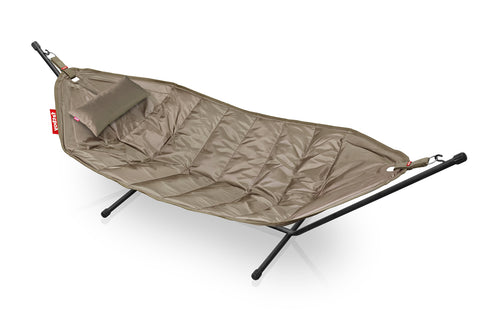 Headdemock Deluxe Sunlounger by Fatboy - Taupe Polyester Fabric.