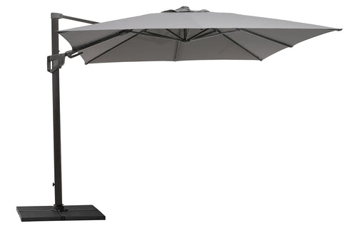 Hyde Luxe Parasol by Cane-Line - Base Tile (4 pcs), Antracite Olefin Fabric/Grey Aluminum.