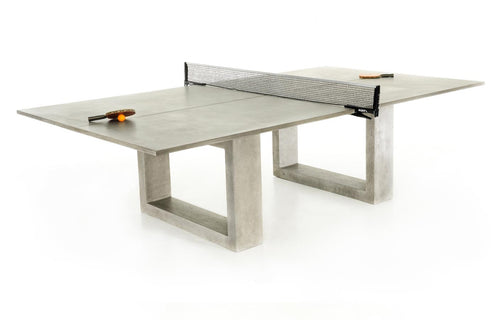 James De Wulf Inwards Fibonacci Ping Pong Dining Table by De Wulf - Natural Tone Concrete.