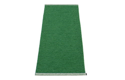 Mono Grass Green & Dark Green Rug by Pappelina - 2' x 5'