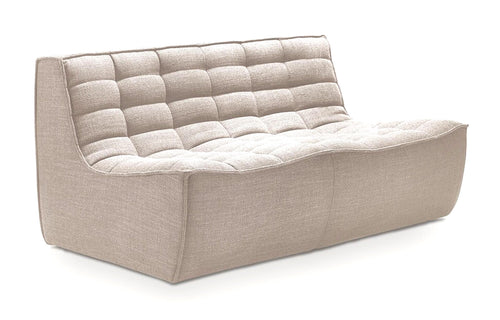 N701 Sofa by Ethnicraft - 2 Seater, Beige Fabric.
