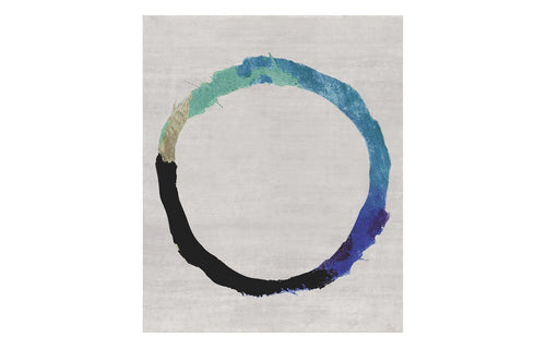 Nevi No 181 NO181 Rug by Second Studio - Grey & Selections of Blue.