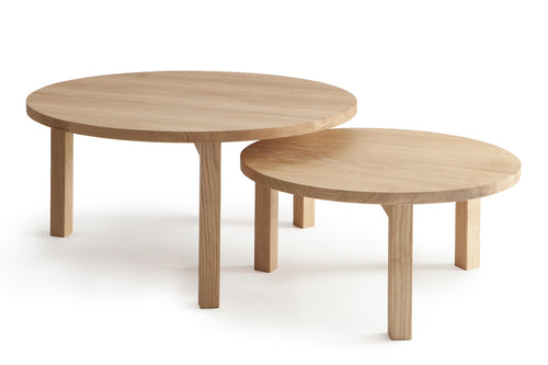 Periferia Round Coffee Table by Nikari, showing kvp6c & kvp8c periferia round coffee table together.