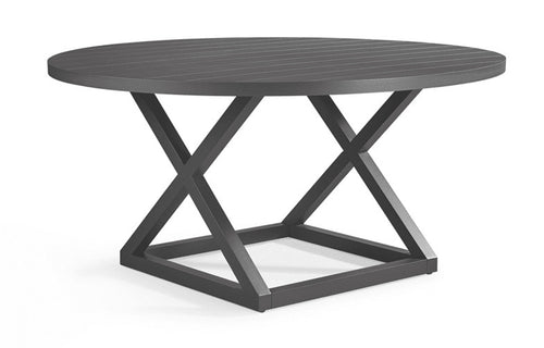 Pacific Outdoor Aluminum Dining Table by Harbour Outdoor - Round/Asteroid Aluminum.