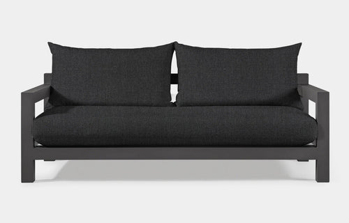 Pacific Outdoor Aluminum Sofa by Harbour Outdoor - 2 Seater/Asteroid Aluminum/Grafito Panama Fabric.