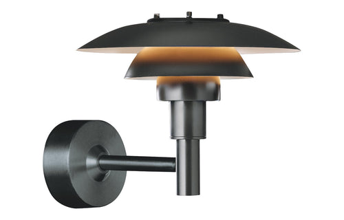 PH 3-2½ Outdoor Wall Lamp by Louis Poulsen - Black Powder Coated.