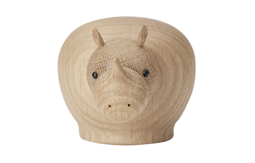 Rina Rhinoceros Set by Woud - Small 4 Pcs./Solid Oak with Matt Clear Lacquer.