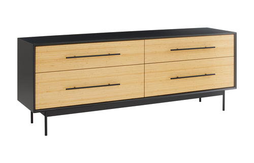 Santa Cruz 4 Drawer Double Dresser by Greenington - Wheat Wood.