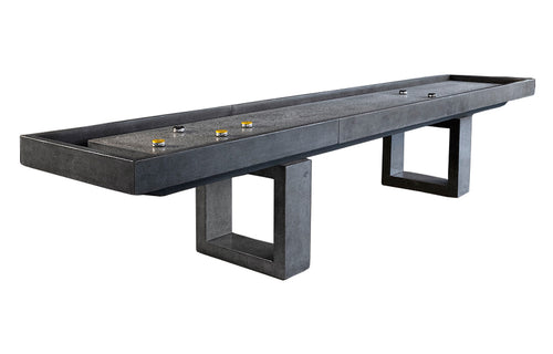 James De Wulf Shuffleboard Table by De Wulf - Natural Tone Concrete.