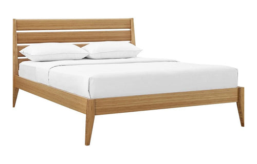Sienna Platform Bed by Greenington - Caramalized Wood.