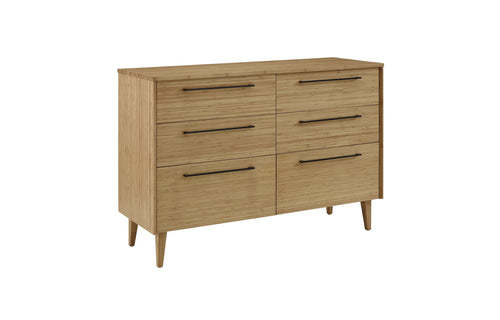Sienna Six Drawer Dresser by Greenington - Caramelized Wood.