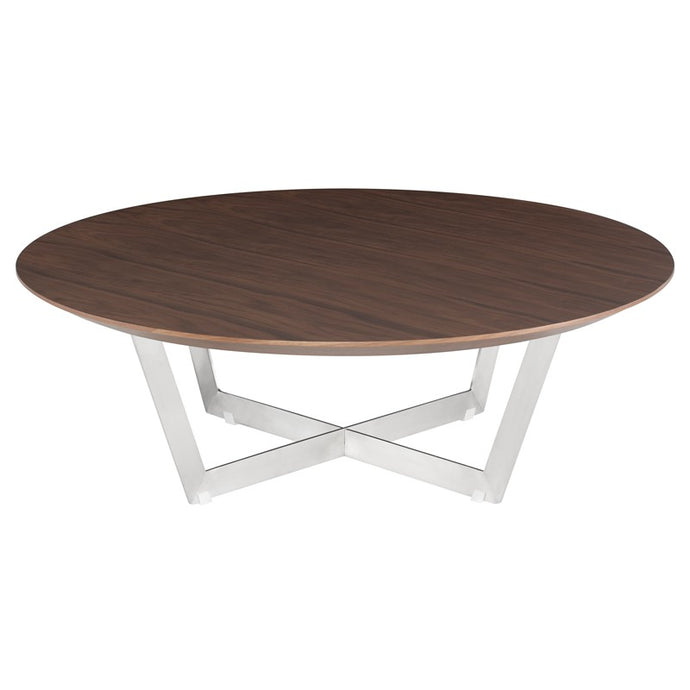 Dixon Coffee Table by Nuevo, showing front view of dixon coffee table.