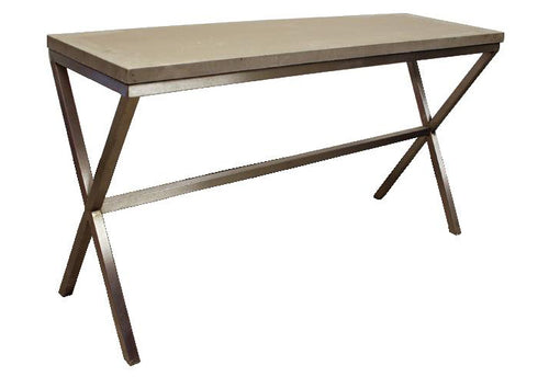 James De Wulf Xavier Console Table by DeWulf - Natural Tone Concrete.