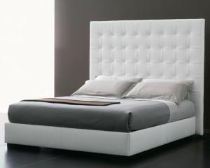 Leather Headboard Bed