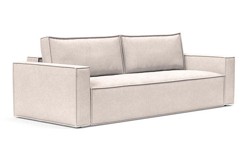Newilla Sofa Bed with Standard Arms by Innovation - 255 Adario Basmati (Stocked).