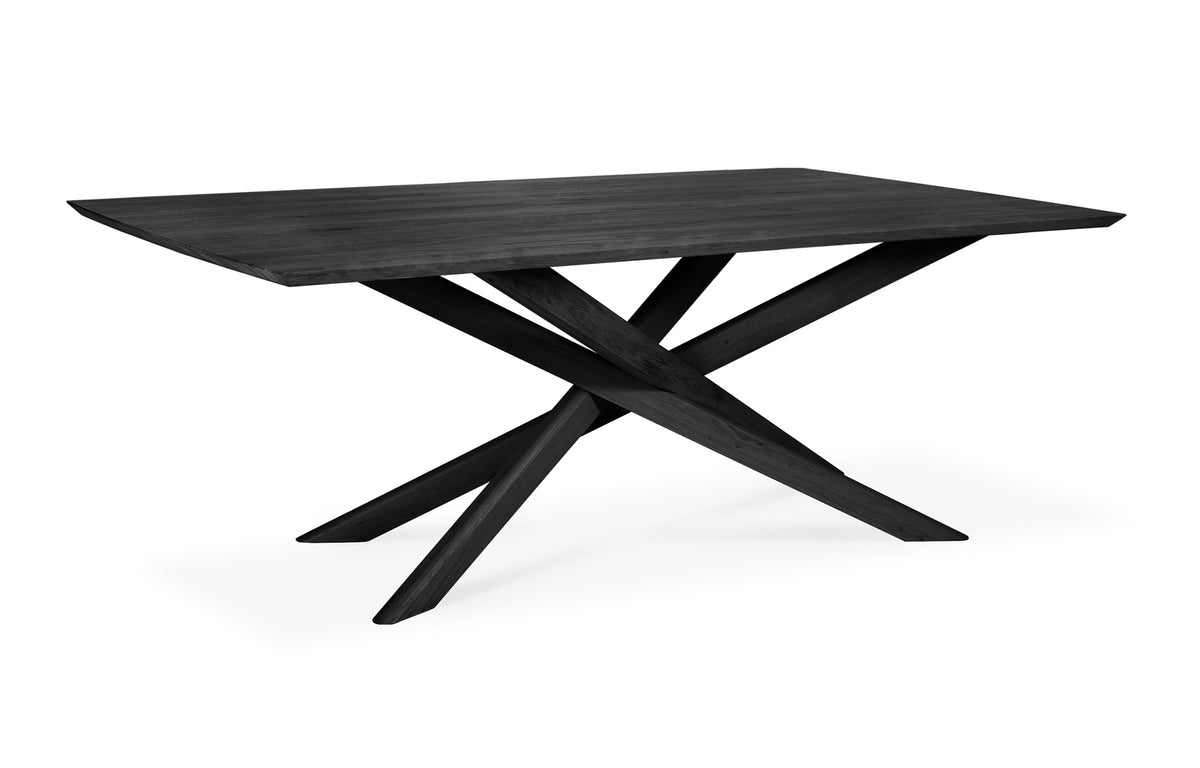 Mikado Dining Table by Ethnicraft - 80" x 42" Rectangular, Oak Black.