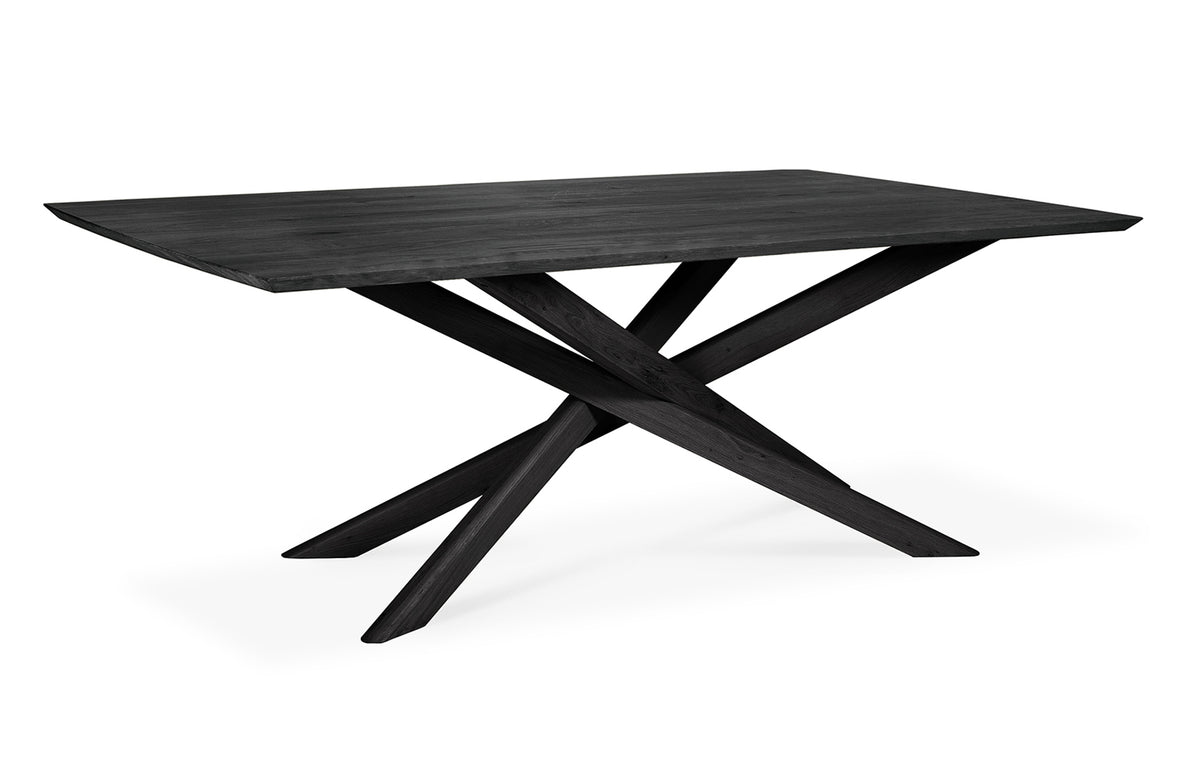 Mikado Dining Table by Ethnicraft - 94" x 43" Rectangular, Oak Black.