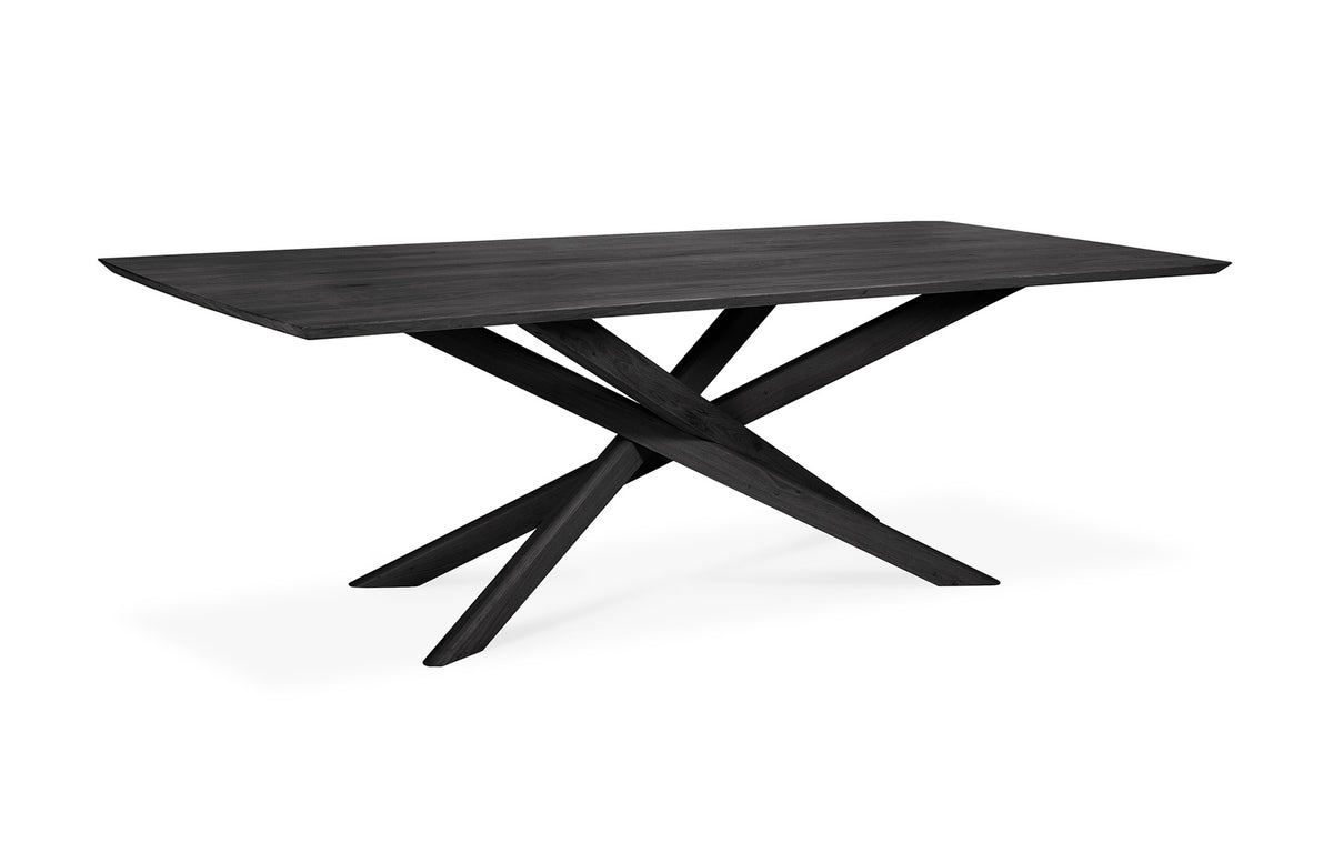 Mikado Dining Table by Ethnicraft - 110" x 43" Rectangular, Oak Black.