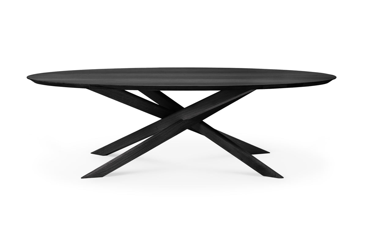 Mikado Dining Table by Ethnicraft - 110" x 43" Rectangular, Oak Black.