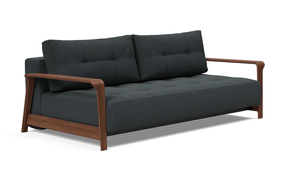 Ran D.E.L Sofa Bed by Innovation - 534 Boucle Black Raven.
