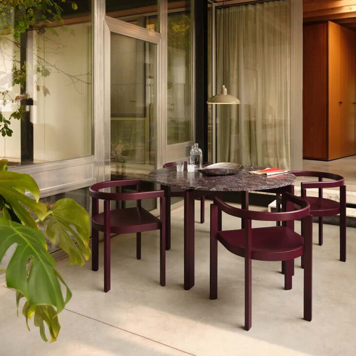 After Dining Table by Fritz Hansen, showing after dining table in live shot.