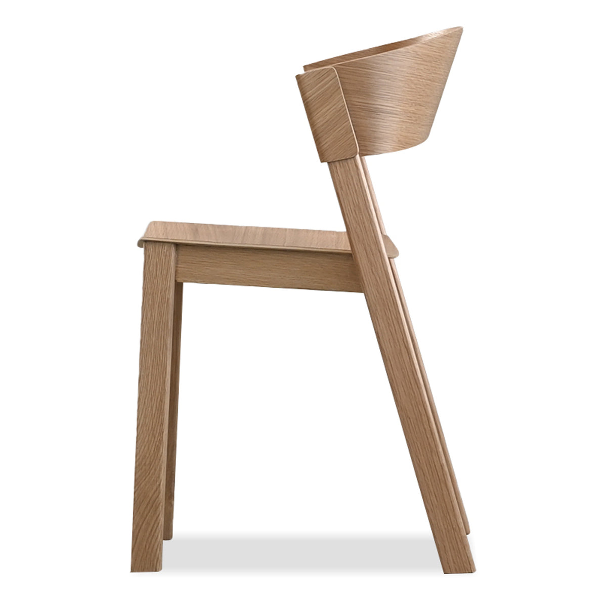 Alf Dining Chair by Mobital, showing side view of alf dining chair.